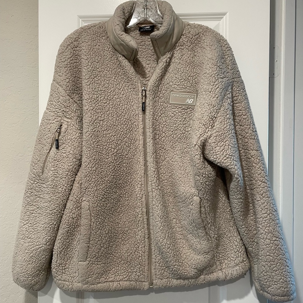 New Balance Cream Sherpa Jacket